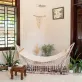 macrame hammock, high durability, supports heavy weight, easy to clean, frameless design, space decor, handcrafted product