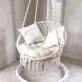 macrame hammock swing chair, elegant design, high weight capacity, high durability, frameless iron, comfortable