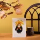wild sunflower dó paper notebook, lovely doll accent, meticulous hand-painted patterns, simple design, traditional dó paper notebook