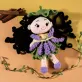 hana lavender crochet doll, special and vibrant style, lavender pattern, handcrafted doll, beautiful design