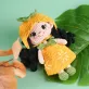 búp bê len hana trái hồng vàng, thiết kế ấn tượng, phong cách ngây thơ, búp bê len đáng yêu, họa tiết trái hồng vàng, món quà cho bạn bè