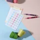 sticker sọc caro, họa tiết caro, tông màu pastel, sticker trang trí sổ tay, chống thấm nước, sử dụng lâu dài