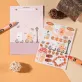 sticker tình bạn mùa thu, tông màu vàng ấm, sticker trang trí sổ tay, điện thoại, họa tiết một đôi bạn thân đáng yêu, đa dạng ứng dụng