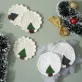 christmas coaster, good absorbency, made of cotton yarn, high durability, intricate hand-knitting technique, festival decoration