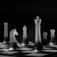 lumina chess, monochrome version - maztermind, strategy game, monochrome chess set, beautifully designed chess