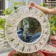 macrame mirror, elegant design, bohemian or vintage style, rustic yet elegant, artisanal craftsmanship, home decor