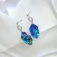 marine earrings, sea lover collection, high-quality silver material, unique curved design, brightens the face