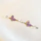 butterfly dangle wooden hair stick, sturdy wood material, gentle white butterfly charm, captivating, elegant hair accessory
