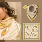 white butterfly silk scarf, white patterned silk scarf, neck-tie silk scarf, elegant white silk scarf, gift for girlfriends