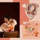 khăn lụa sóc cam, khăn lụa màu cam, khăn họa tiết, khăn lụa hàng thiết kế, phụ kiện thời trang, khăn trang trí túi xách