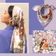khăn lụa giấc mơ thầm kín, khăn lụa mềm, khăn in hình cô gái, khăn lụa choàng qua vai, khăn lụa buộc làm áo