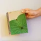 lotus leaf notebooks, hard and sturdy cover, delicate and rustic lotus leaf pattern, suitable size, easy to carry, suitable for daily notes