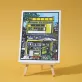 starry night at the “bun rieu”, woodcut artprint, harmonious colors, familiar vietnamese scene, artistic masterpiece