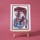 sleeping “xich lo” hoi an, woodcut artprint, simple beauty, work ethic charm, decorative painting, print artistry