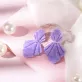 purple marble clay earrings, vibrant purple color, eye-catching, youthful and modern style, summer accessory