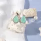 hoa tai đất sét dáng giọt nước, phong cách nữ tính và ngọt ngào, viền kim loại nổi bật, độ bền cao, dễ bảo quản, chất liệu an toàn