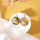 bông tai sơn mài tròn vừa, màu sắc hài hoà, vẻ đẹp mộc mạc, điểm nhấn nổi bật cho trang phục, không đụng hàng