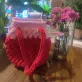 red crochet handbag, sweet and cute color combination, spacious bag form, unique accessory, a gift for feminine girls
