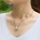 “playful” necklace, triangle dice pendant, youthful and playful style, ceramic pendant and leather cord