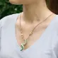 “slender” necklace, ceramic pendant, unique curved shape, quirky accessory, a gift for unconventional individuals