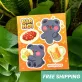 sticker bia craft hơi, thiết kế dễ thương, chú gấu say sỉn, không bị bong tróc hình khi sử dụng, hình dán chất lượng