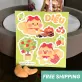 cashew stickers, high durability, sharp colors, non-peeling, cute design, high-quality stickers, waterproof stickers