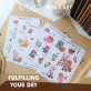bộ 4 tấm sticker "fulfilling your day", sticker trang trí, hình dán chống thấm nước, sticker dễ thương