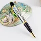 craftsmanship mother of pearl pen, exquisite craftsmanship, intricate patterns, elegant and luxurious beauty, premium gift
