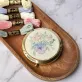 3d pastel hand embroidery handy mirror,  hand-embroidered, customizable according to preferences, feminine colors, stylish handheld mirror