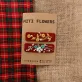 red embroidered linen hair clip, “special christmas” collection, floral patterns, vibrant colors, cute fabric hair clip for girls