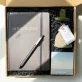 gift box, notebook, gel pen , sticky note