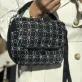 túi ngân linen đen tuyền thêu sashiko, túi thêu thủ công độc đáo, phù hợp với nhiều lứa tuổi, có thể cầm tay, đeo vai hoặc đeo chéo