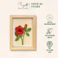 Paper Flower Painting, Red Roses  MAYPAPERFLOWER Wooden Frame of 15 x 20cm