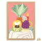 pink vibe decorative art print, size a3 / a4, included frame, still life theme, harmonious colors, high-quality printing paper material