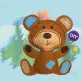 bear misha, diy 5+ sewing kit toy, craft toy, cute bear misha, educational toy, develops concentration
