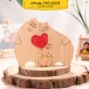 personalized gifts, cat family, family gift, gift, quà tặng cá nhân hoá, tượng gỗ khắc tên