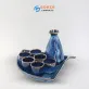 Bộ Bình Rượu Sake Gốm Sứ Men Hoả Biến, Màu Xanh Hoả Biến, An Toàn Cho Sức Khỏe Người Dùng, Nâng Tầm Trải Nghiệm Thưởng Thức Sake, Quà Tặng Gốm Sứ