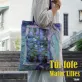 Water Lilies Brocade Tote Bag, Inspired By Monet's Painting, Unique Design, Eco-Friendly, Fashionable Gifts, Unique Gifts