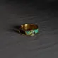 Nhẫn Thép “Thi” Bọc Da Vẽ Tay, Màu Vàng, Dòng Thơ Của Cuộc Sống, BST Nhẫn Cầm Kỳ Thi Họa, Phụ Kiện Nghệ Thuật, Nhẫn Nghệ Thuật, Quà Tặng Độc Đáo