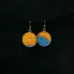 “The Scream” Metal Earrings with Hand-Drawn Leather, Strokes Of Emotion, Famous Painting Earrings Collection, Edvard Munch Painting, Thoughtful Gifts