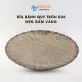 D26 Gold Brocade Glaze Ceramic Round Plate, A Fusion Of Classic And Modern, Vietnamese Ceramic, Bat Trang Ceramic, Premium Ceramic Plates