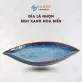 Đĩa Lá Nhọn Men Xanh Biển Hỏa Biến, 25 x 12cm, Gốm Sứ Bát Tràng, Đĩa Gốm Thủ Công Độc Đáo, Gốm Hỏa Biến, Đĩa Màu Xanh Biển, Đồ Gốm Trang Trí Bàn Tiệc