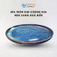 Đĩa Tròn Kim Cương Men Xanh Hỏa Biến, Gốm Sứ Bát Tràng Cao Cấp, Khay Tròn Phẳng, Đĩa Gốm Đa Dụng, Khay Gốm Đựng Ly, Đồ Gốm Thủ Công Việt Nam