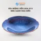 Đĩa Miệng Viền Hoa Men Xanh Hoả Biến, Gốm Sứ Bát Tràng Cao Cấp, Đường Kính 13Cm, Đĩa Viền Hoa Gốm Sứ, Đồ Gốm Thiết Kế Tinh Tế, Đĩa Gốm Hỏa Biến