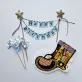 The Birthday Garland Cake Topper Set is the perfect way to add a little cuteness to the party with its Korean-style birthday cake decorations, charming cake picks, and elegant handmade stationery, creating a picture-perfect celebration