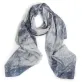 The "Metal" Silk Scarf, part of the Five Elements Collection, features a grey and white ombre design in natural silk, measuring 85x90cm, making it a perfect Feng Shui accessory and a thoughtful Vietnamese gift.