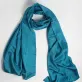 Deep Teal Silk Scarf, handwoven from natural silk, offers a deep tone for a refined look - an elegant fashion accessory and luxury gift for her, making it an impressive Vietnamese gift.