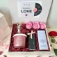 The Valentine Gift Box "Love Wish" is a romantic set filled with chocolate, a scented candle, and a wish jar - perfect for expressing intense love and making Valentine's Day truly unforgettable.