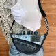 Contrast crossbody bag from old jeans where uniqueness and eco-friendliness take the throne, creating an upcycled accessory and unique birthday gift for sustainable fashion lovers.