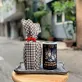 HeyDay pure cacao powder gift 200g packaged with original authentic flavor in a premium jar wrapped with Vietnamese plaid scarf, making a distinctive Vietnamese specialty gift.